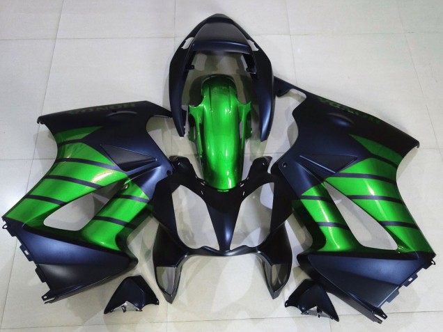 Erschwingliche Honda VFR 800 Motorrad Verkleidung 2002-2013 - Grun Matt Schwarz