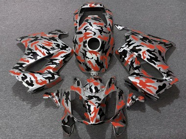 Erschwingliche Honda VFR 800 Motorrad Verkleidung 2002-2013 - Rot Camouflage