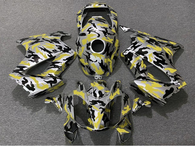 Erschwingliche Honda VFR 800 Motorrad Verkleidung 2002-2013 - Gelb Camouflage