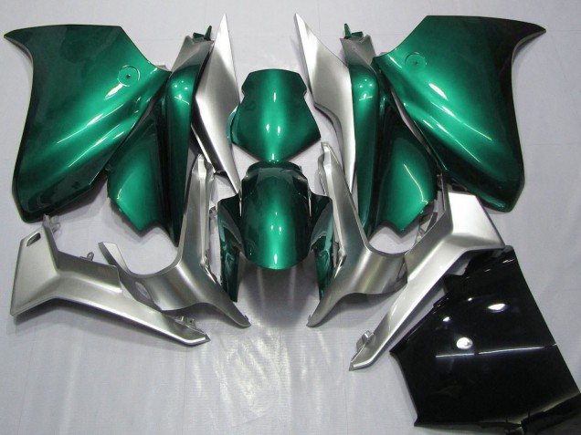 Erschwingliche Honda VFR 1200 Motorrad Verkleidung 2010-2014 - Silber Seafoam Grun