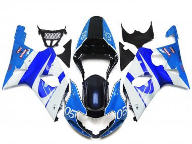 Erschwingliche Suzuki GSXR 1000 Motorrad Verkleidung 2000-2002 - Blau Weiss Schwarz 05