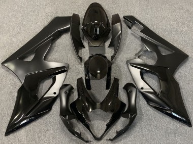 Erschwingliche Suzuki GSXR 1000 Motorrad Verkleidung 2005-2006 - Glanzendes Schwarz Matt Schwarz