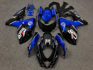 Erschwingliche Suzuki GSXR 1000 Motorrad Verkleidung 2009-2016 - Schwarz Blau