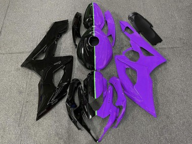 Erschwingliche Suzuki GSXR 1000 Motorrad Verkleidung 2005-2006 - Glanzendes Schwarz und Lila