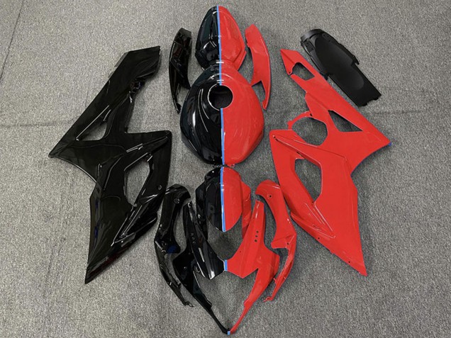 Erschwingliche Suzuki GSXR 1000 Motorrad Verkleidung 2005-2006 - Glanzendes Schwarz und Rot