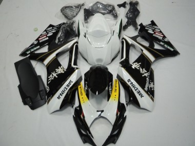 Erschwingliche Suzuki GSXR 1000 Motorrad Verkleidung 2007-2008 - Weiss Gelb Schwarz The Witcher