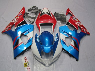 Erschwingliche Suzuki GSXR 1000 Motorrad Verkleidung 2003-2004 - Rot Blau Weiss