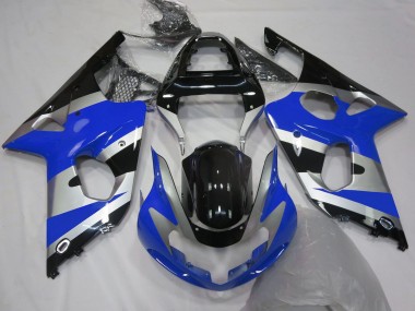 Erschwingliche Suzuki GSXR 1000 Motorrad Verkleidung 2000-2002 - Blau Silber Schwarz OEM Stil