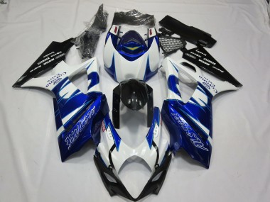 Erschwingliche Suzuki GSXR 1000 Motorrad Verkleidung 2007-2008 - Weiss Blau Schwarz Corona Alstare