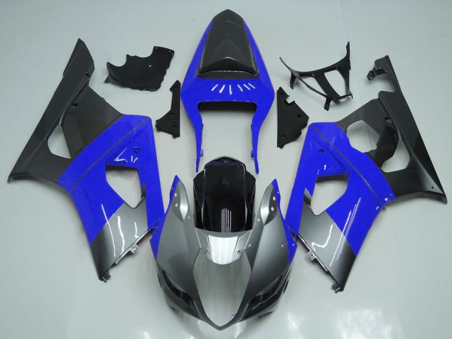 Erschwingliche Suzuki GSXR 1000 Motorrad Verkleidung 2003-2004 - Blau Silber Schwarz