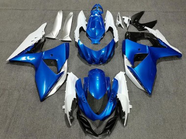 Erschwingliche Suzuki GSXR 1000 Motorrad Verkleidung 2009-2016 - Blau Weiss Silber Schwarz