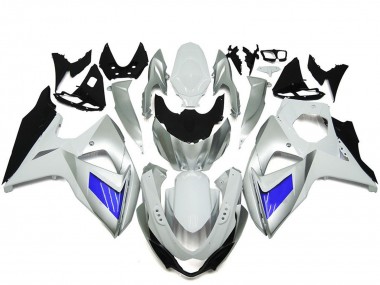 Erschwingliche Suzuki GSXR 1000 Motorrad Verkleidung 2009-2016 - Weiss Blau