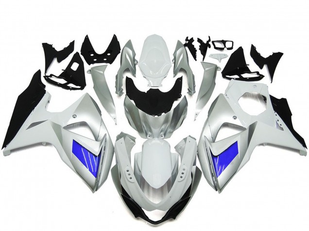 Erschwingliche Suzuki GSXR 1000 Motorrad Verkleidung 2009-2016 - Weiss Blau