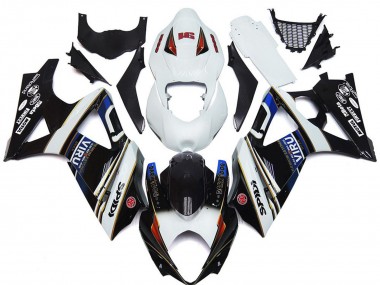 Erschwingliche Suzuki GSXR 1000 Motorrad Verkleidung 2007-2008 - Weiss Blau Rot Schwarz Viru