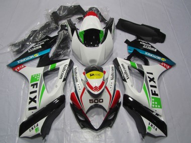 Erschwingliche Suzuki GSXR 1000 Motorrad Verkleidung 2007-2008 - Weiss Blau Grun Gelb Rot Fixi 500
