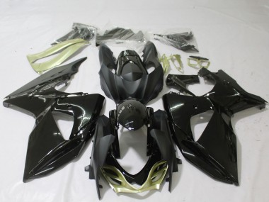 Erschwingliche Suzuki GSXR 1000 Motorrad Verkleidung 2009-2016 - Glanzendes Schwarz Silber