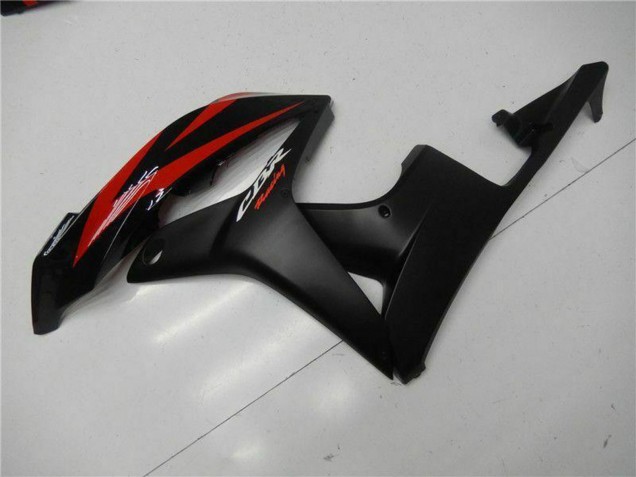 Erschwingliche Honda CBR600RR Motorrad Verkleidung 2007-2008 - Rot Matt Schwarz mit Aufkleber