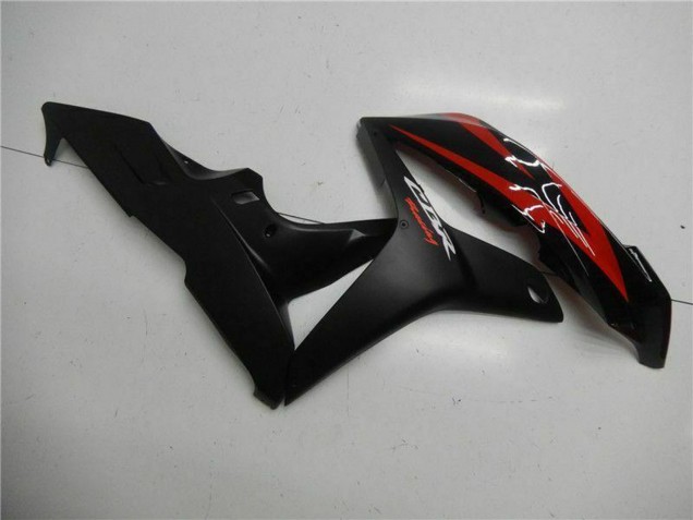 Erschwingliche Honda CBR600RR Motorrad Verkleidung 2007-2008 - Rot Matt Schwarz mit Aufkleber