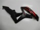 Erschwingliche Honda CBR600RR Motorrad Verkleidung 2007-2008 - Rot Matt Schwarz mit Aufkleber