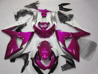 Erschwingliche Suzuki GSXR 1000 Motorrad Verkleidung 2009-2016 - Rosa Weiss