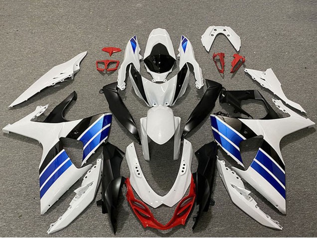 Erschwingliche Suzuki GSXR 1000 Motorrad Verkleidung 2009-2016 - Weiss Blau Rot Schwarz