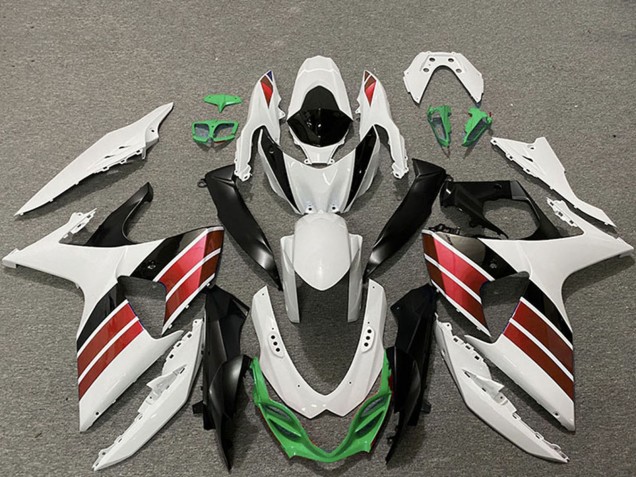 Erschwingliche Suzuki GSXR 1000 Motorrad Verkleidung 2009-2016 - Weiss Rot Grun Schwarz