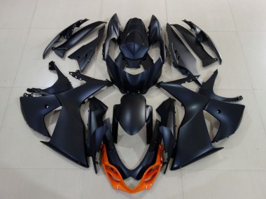 Erschwingliche Suzuki GSXR 1000 Motorrad Verkleidung 2009-2016 - Matt Schwarz Orange