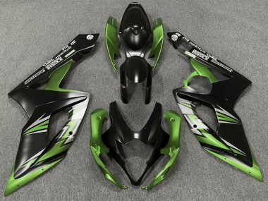 Erschwingliche Suzuki GSXR 1000 Motorrad Verkleidung 2005-2006 - Matt Schwarz Grun
