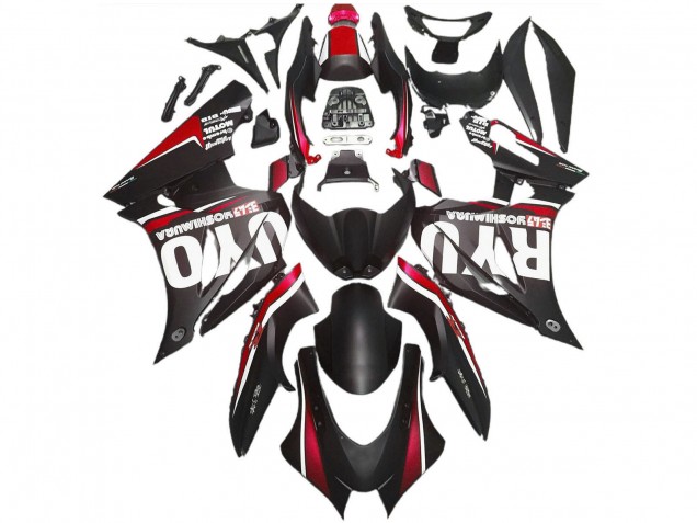 Erschwingliche Suzuki GSXR 1000 Abs Motorrad Verkleidungen 2017-2024 - Matt Schwarz Rot