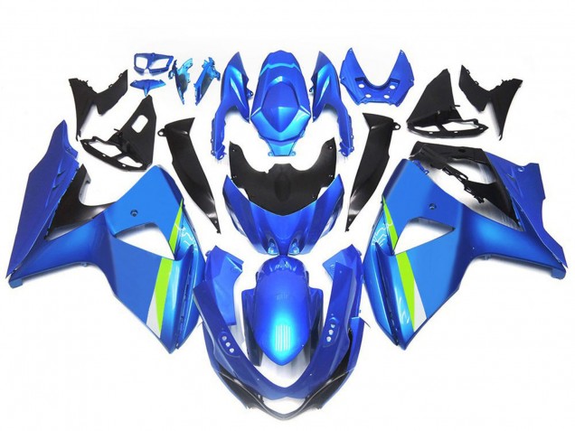 Erschwingliche Suzuki GSXR 1000 Motorrad Verkleidung 2009-2016 - Blau Grun Schwarz
