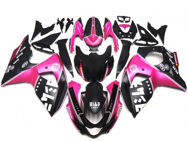 Erschwingliche Suzuki GSXR 1000 Motorrad Verkleidung 2009-2016 - Rosa Schwarz