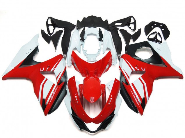 Erschwingliche Suzuki GSXR 1000 Motorrad Verkleidung 2009-2016 - Weiss Rot Schwarz