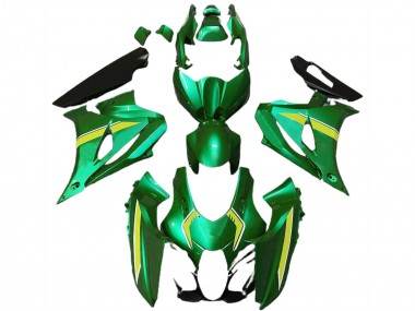 Erschwingliche Suzuki GSXR 1000 Motorrad Verkleidung 2017-2024 - Grun Gelb Stil