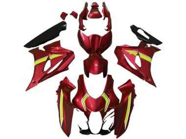 Erschwingliche Suzuki GSXR 1000 Motorrad Verkleidung 2017-2024 - Rot Gelb Stil