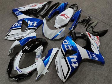 Erschwingliche Suzuki GSXR 1000 Motorrad Verkleidung 2009-2016 - Weiss Blau Schwarz Tyco