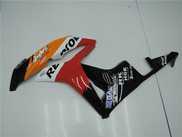 Erschwingliche Honda CBR600RR Motorrad Verkleidung 2007-2008 - Orange Weiss Rot Glanzendes Schwarz Repsol