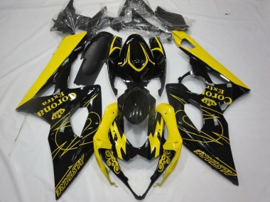 Erschwingliche Suzuki GSXR 1000 Motorrad Verkleidung 2005-2006 - Gelb Schwarz Corona Alstare