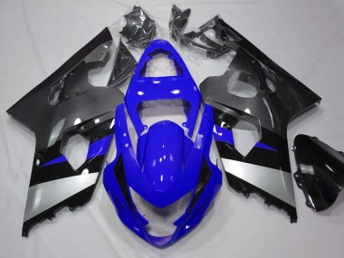 Erschwingliche Suzuki GSXR 600 / GSXR 750 Motorrad Verkleidung 2004-2005 - Blau Silber Grau Schwarz