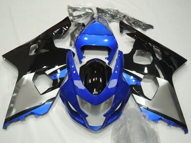 Erschwingliche Suzuki GSXR 600 / GSXR 750 Motorrad Verkleidung 2004-2005 - Blau Silber Schwarz