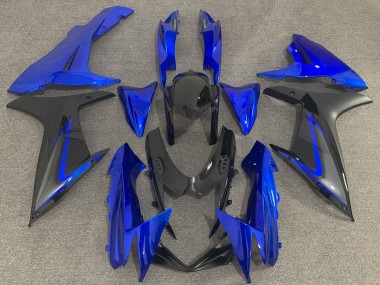 Erschwingliche Suzuki GSXR 600 / GSXR 750 Motorrad Verkleidung 2011-2024 - Blau Schwarz Grau