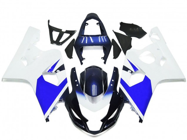 Erschwingliche Suzuki GSXR 600 / GSXR 750 Motorrad Verkleidung 2004-2005 - Weiss Blau