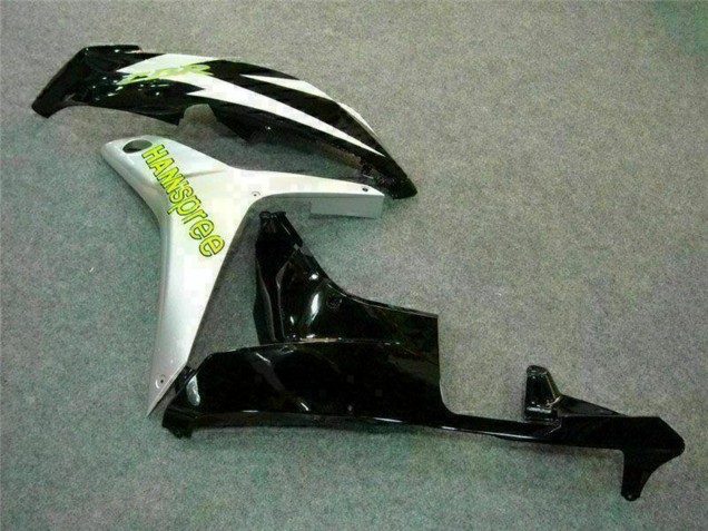 Erschwingliche Honda CBR600RR Motorrad Verkleidung 2007-2008 - Weiss Grun Glanzendes Schwarz Hannspree