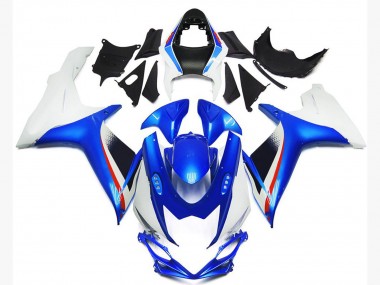Erschwingliche Suzuki GSXR 600 / GSXR 750 Motorrad Verkleidung 2011-2024 - Weiss Blau Rot