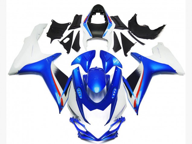 Erschwingliche Suzuki GSXR 600 / GSXR 750 Motorrad Verkleidung 2011-2024 - Weiss Blau Rot