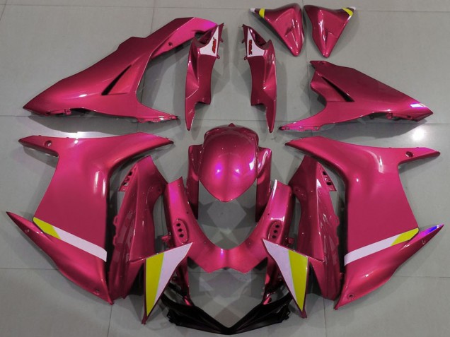 Erschwingliche Suzuki GSXR 600 / GSXR 750 Motorrad Verkleidung 2011-2024 - Rot Weiss Gelb