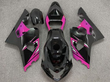 Erschwingliche Suzuki GSXR 600 / GSXR 750 Motorrad Verkleidung 2004-2005 - Glanzendes Schwarz Rosa
