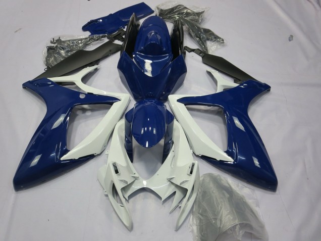 Erschwingliche Suzuki GSXR 600 / GSXR 750 Motorrad Verkleidung 2006-2007 - Blau Weiss Schwarz