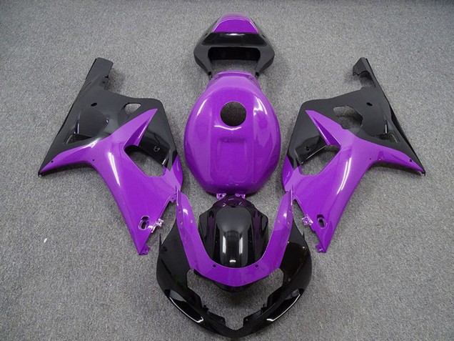 Erschwingliche Suzuki GSXR 600 / GSXR 750 Motorrad Verkleidung 2001-2003 - Lila Glanzendes Schwarz