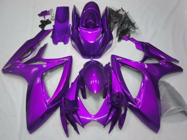 Erschwingliche Suzuki GSXR 600 / GSXR 750 Motorrad Verkleidung 2006-2007 - Schlichtes Glanzendes Lila