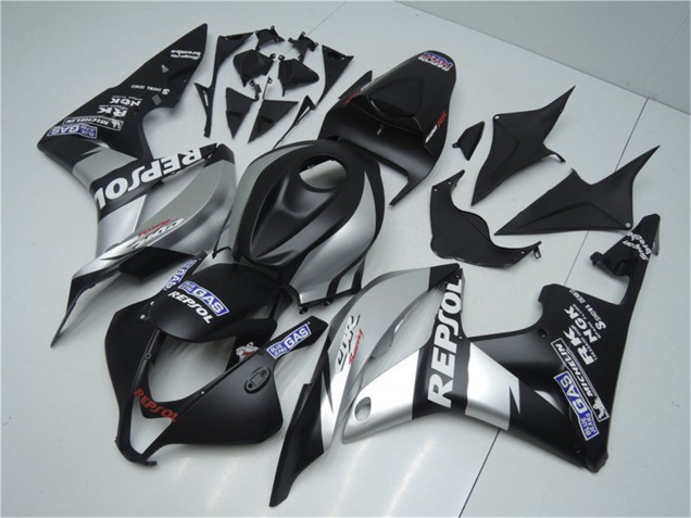 Erschwingliche Honda CBR600RR Motorrad Verkleidung 2007-2008 - Matt Schwarz Silber Grau Repsol